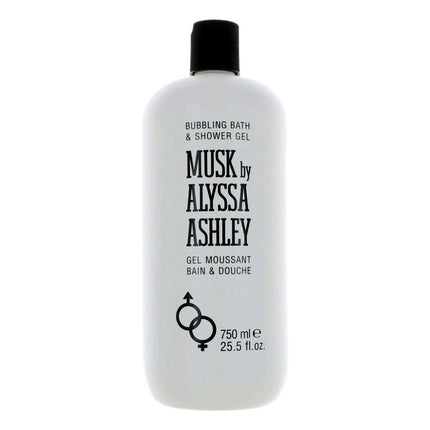 Musk by Alyssa Ashley, 25.5 oz Bubbling Bath & Shower Gel for Women ,