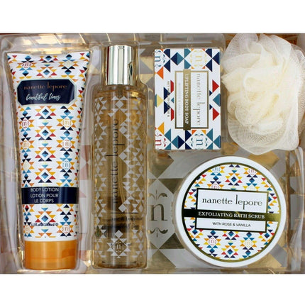Nanette Lepore Women's Luxury Bath and Body Set - Beautiful Times, 5 Piece ,