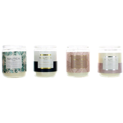 Nautica Candle Set - Warm Seas Collection Multi Soy Wax Blend 1 Wick Scented, 4 Piece ,