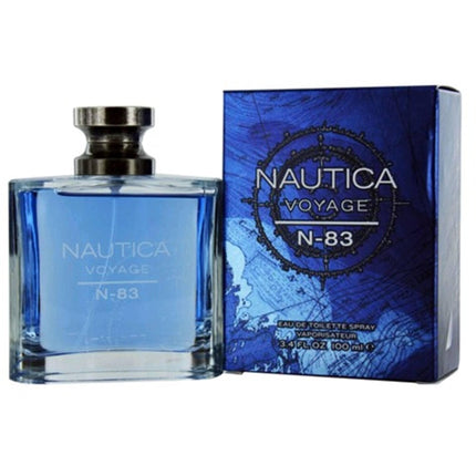 Nautica Men's EDT Spray - Voyage N-83 Musk, Sandalwood and Cedar Base Notes, 3.4 oz ,