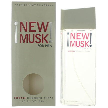 New Musk by Prince Matchabelli, 2.85 oz Fresh Cologne Spray for Men ,