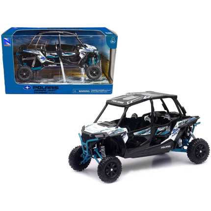 New Ray 1/18 Diecast Model - Polaris RZR XP 4 Turbo EPS Sport UTV White Lightning ,