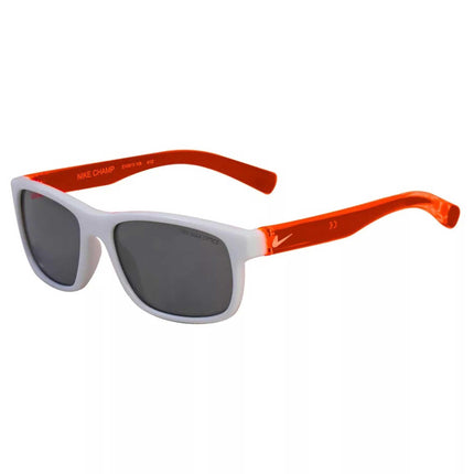 Nike Kid's Sunglasses - Grey Lens White/Orange Acetate Square Shape Frame | Champ 106 ,