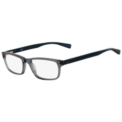 Nike Men's Eyeglasses - Anthracite and Space Blue Rectangular Frame | NIKE 7237 21 ,