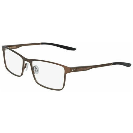 Nike Men's Eyeglasses - Brushed Walnut/Black Metal Frame Demo Lens | NIKE 8047 210 ,