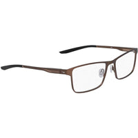 Nike Men's Eyeglasses - Brushed Walnut/Black Metal Frame Demo Lens | NIKE 8047 210 ,