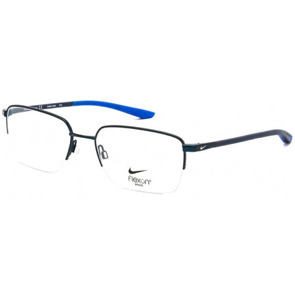 Nike Men's Eyeglasses - Clear Demo Lens Satin Navy/Racer Blue Frame | NIKE 4300 401 ,