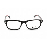 Nike Men's Eyeglasses - Full Rim Black/Total Crimson Rectangular Plastic | 7242 002 ,