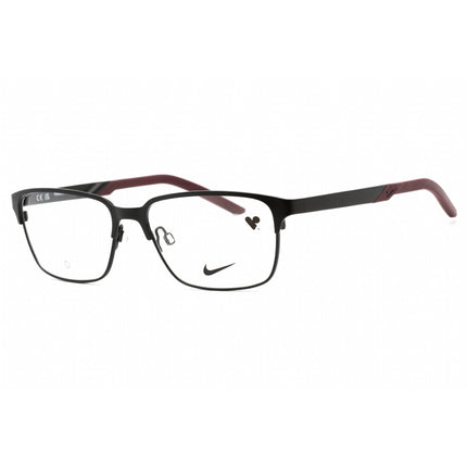 Nike Men's Eyeglasses - Full Rim Satin Black/Night Maroon Metal Frame | NIKE 8213 002 ,