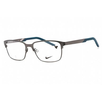 Nike Men's Eyeglasses - Full Rim Satin Gunmetal/Space Blue Metal Frame | NIKE 8213 074 ,