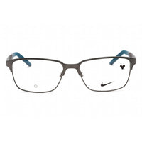 Nike Men's Eyeglasses - Full Rim Satin Gunmetal/Space Blue Metal Frame | NIKE 8213 074 ,