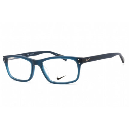 Nike Men's Eyeglasses - Matte Space Blue Rectangular Acetate Frame | NIKE 7242 440 ,