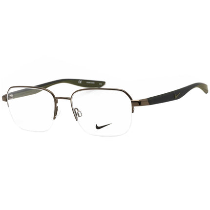 Nike Men's Eyeglasses - Pewter Rectangular Semi-Rimless Metal Frame | NIKE 8152 050 ,
