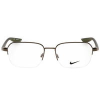 Nike Men's Eyeglasses - Pewter Rectangular Semi-Rimless Metal Frame | NIKE 8152 050 ,