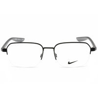 Nike Men's Eyeglasses - Satin Black Semi Rimless Rectangular Frame | NIKE 8152 002 ,
