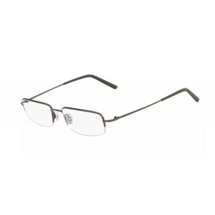 Nike Men's Eyeglasses - Walnut Rectangular Half-Rim Metal Frame | NIKE 8179 250 ,