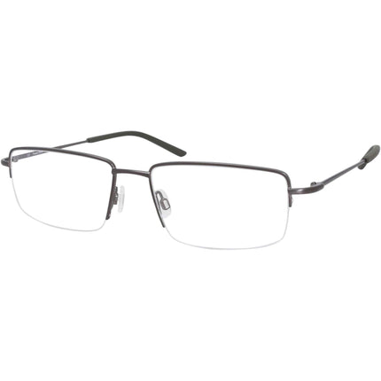 Nike Unisex Eyeglasses - Brushed Gunmetal Metal Rectangular Frame | NIKE 8182 63 ,