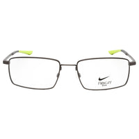 Nike Unisex Eyeglasses - Brushed Gunmetal/Dark Grey Rectangular | NIKE 4305 075 ,