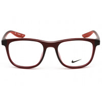 Nike Unisex Eyeglasses - Clear Demo Lens Dark Beetroot Square Frame | NIKE 7037 605 ,