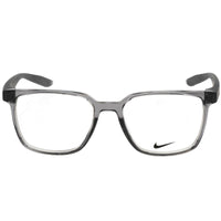 Nike Unisex Eyeglasses - Clear Demo Lens Dark Grey Square Frame | NIKE 7302 034 ,