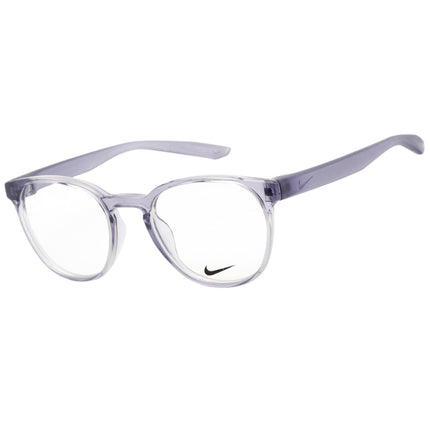 Nike Unisex Eyeglasses - Clear Demo Lens Indigo Haze Round Frame | NIKE 7301 550 ,