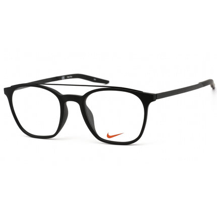 Nike Unisex Eyeglasses - Clear Demo Lens Matte Black Aviator Frame | Nike 7281 001 ,