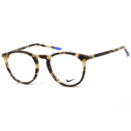 Nike Unisex Eyeglasses - Clear Demo Lens Matte Tortoise Round Frame | NIKE 7251 246 ,