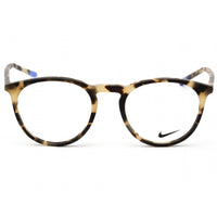 Nike Unisex Eyeglasses - Clear Demo Lens Matte Tortoise Round Frame | NIKE 7251 246 ,