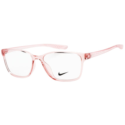 Nike Unisex Eyeglasses - Clear Demo Lens Pink Foam Square Plastic Frame | 7027 682 ,