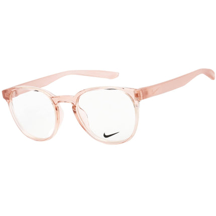 Nike Unisex Eyeglasses - Clear Demo Lens Washed Coral Round Frame | NIKE 7301 681 ,