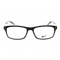 Nike Unisex Eyeglasses - Clear Lens Black Plastic Rectangular Shape Frame | 7242 001 ,