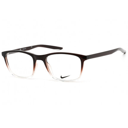 Nike Unisex Eyeglasses - Clear Lens Brown Basalt/Clear Fade Frame | NIKE 7129 203 ,