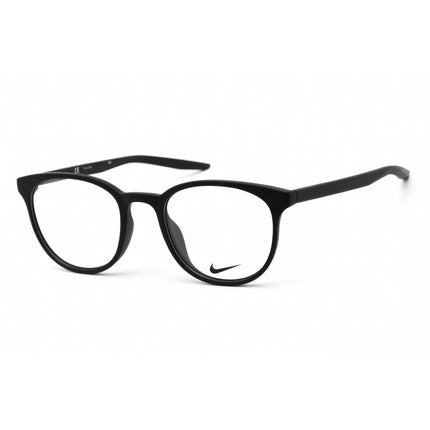Nike Unisex Eyeglasses - Clear Lens Matte Black Plastic Round Shape Frame | 7128 003 ,