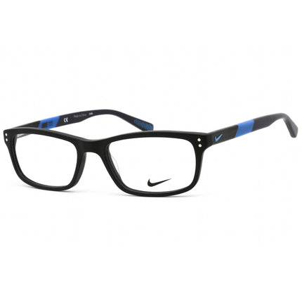 Nike Unisex Eyeglasses - Clear Lens Matte Black/Photo Blue Frame | NIKE 7237 (011) ,