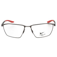 Nike Unisex Eyeglasses - Clear Lens Matte Brown Rectangular Frame | Nike 4312 076 ,