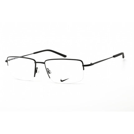 Nike Unisex Eyeglasses - Clear Lens Rectangular Black Metal Frame | NIKE 8182 001 ,