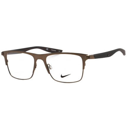 Nike Unisex Eyeglasses - Clear Lens Satin Pewter Rectangular Frame | NIKE 8150 050 ,