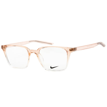 Nike Unisex Eyeglasses - Clear Lens Washed Coral Fade Square Frame | Nike 7126 682 ,