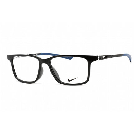 Nike Unisex Eyeglasses - Full Rim Black Plastic Rectangular Frame | NIKE 7145 004 ,