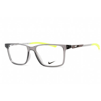 Nike Unisex Eyeglasses - Full Rim Dark Grey Plastic Rectangular Frame | NIKE 7145 034 ,