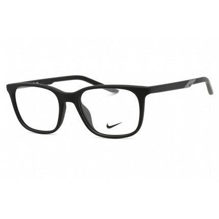 Nike Unisex Eyeglasses - Full Rim Matte Black Rectangular Plastic | NIKE 7255 001 ,