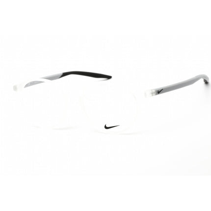 Nike Unisex Eyeglasses - Full Rim Matte Clear/Black Round Frame | NIKE 7264AF 906 ,