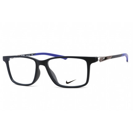 Nike Unisex Eyeglasses - Full Rim Matte Obsidian Plastic Rectangular | NIKE 7145 411 ,