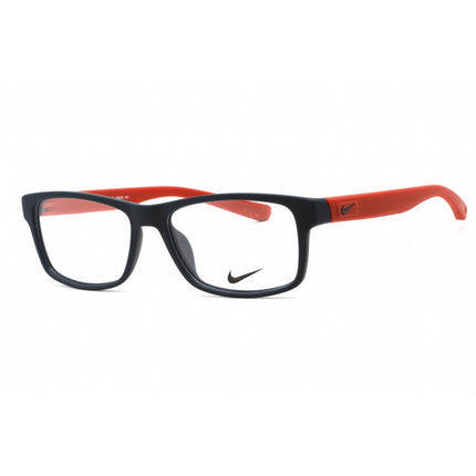 Nike Unisex Eyeglasses - Full Rim Matte Obsidian/Gym Red Plastic Frame | NIKE 7123 404 ,