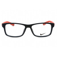 Nike Unisex Eyeglasses - Full Rim Matte Obsidian/Gym Red Plastic Frame | NIKE 7123 404 ,