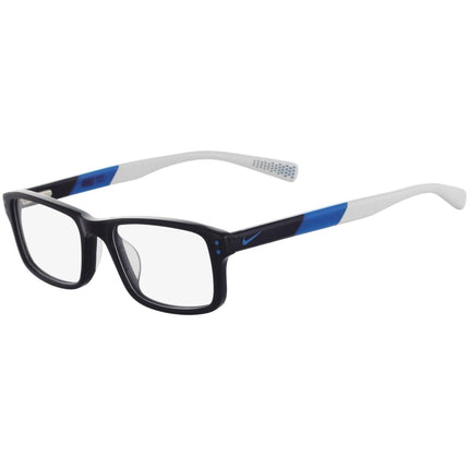 Nike Unisex Eyeglasses - Full Rim Midnight Navy-Photo Blue Plastic | NIKE 5537 411 ,