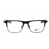 Nike Unisex Eyeglasses - Full Rim Rectangular Satin Black Metal Frame | NIKE 8150 001 ,