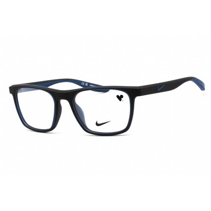 Nike Unisex Eyeglasses - Full Rim Square Matte Obsidian Plastic Frame | NIKE 7039 411 ,