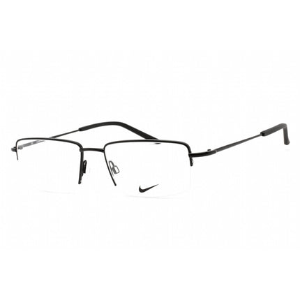 Nike Unisex Eyeglasses - Half Rim Black Metal Rectangular Shape Frame | NIKE 8182 001 ,