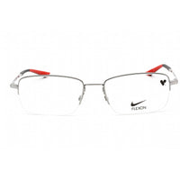 Nike Unisex Eyeglasses - Half Rim Gunmetal/Black Rectangular Frame | NIKE 4306 073 ,